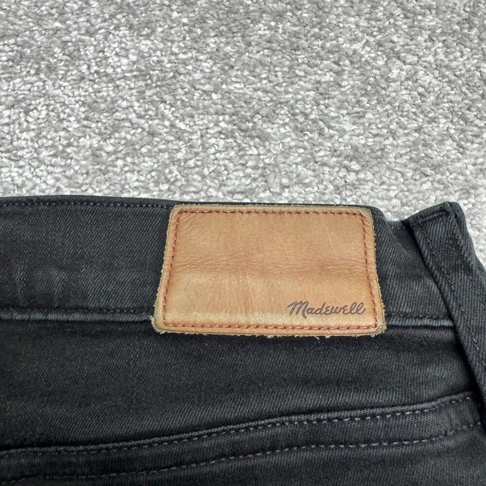 Madewell 10" High Riser Skinny Ankle Denim Jeans Women 29 Black Stretch Slim Fit - Picture 3 of 16